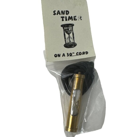 Mini Sand Timer Necklace On 30" Cord Time Management Procrastinators & Speakers - Picture 5 of 5